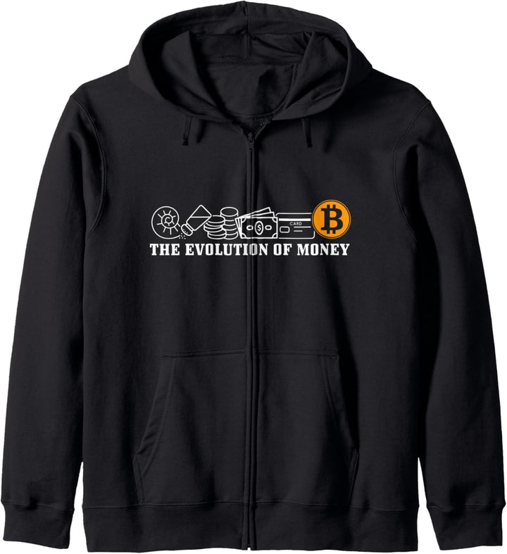 Bitcoin Evolution of Money Crypto Trader BTC Investor Kapuzenjacke