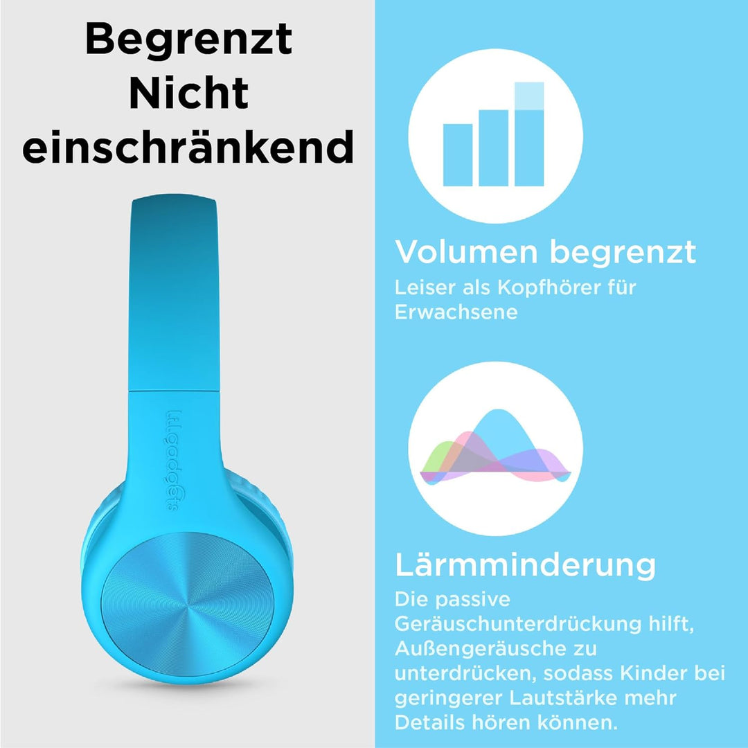 LilGadgets Connect+ Pro Kinderkopfhörer mit Geräuschunterdrückung – für den Komfort von Kindern entw
