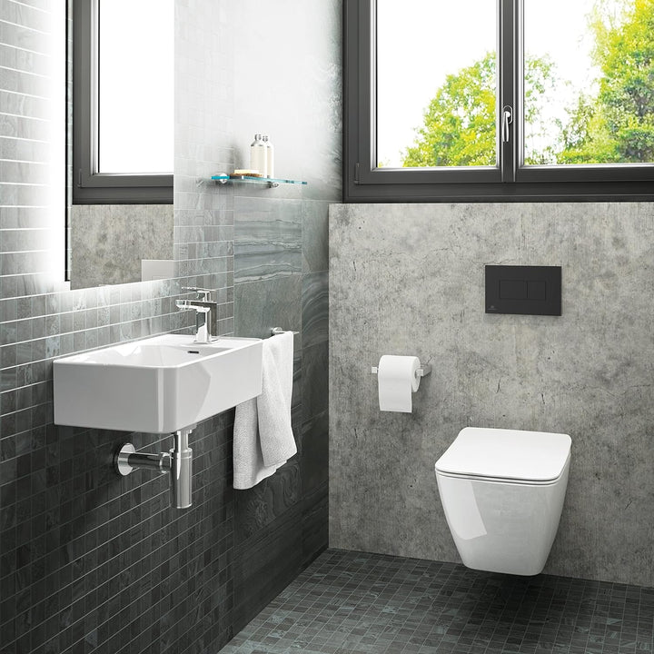 Ideal Standard R0110A6 Solea Betätigungsplatte Solea P2 Pneumatic Toilet Flush Plate - Black Schwarz