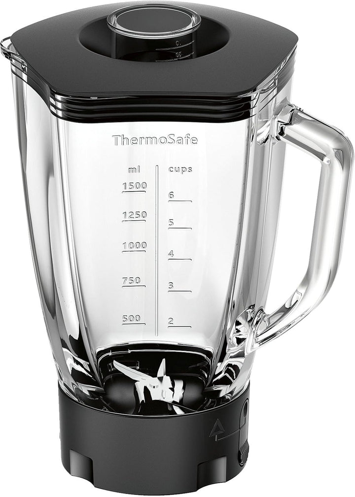 Bosch Mixer-Aufsatz MUZ9MX1, ThermoSafe-Glas, 2,3 L, perfekt für Crushed-Ice und Cocktails, spülmasc