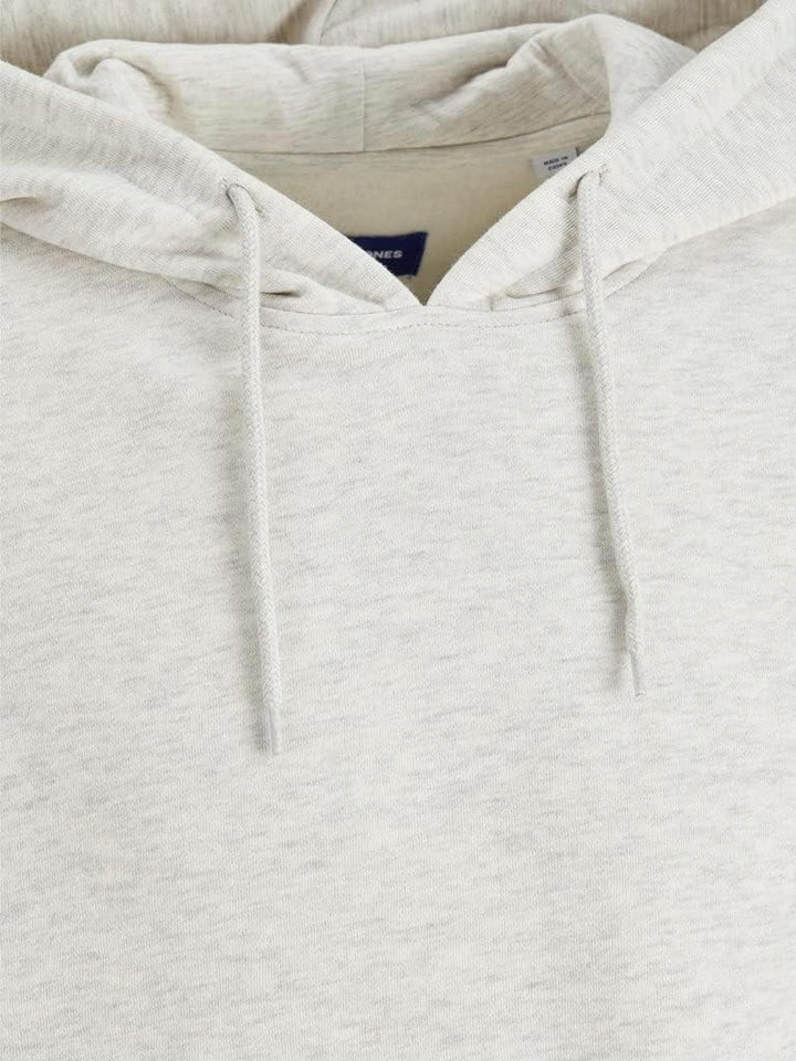 JACK & JONES Herren Jorbrink Sweat Hood Kapuzenpullover L White Melange/Fit:cropped Box/Brushed, L W