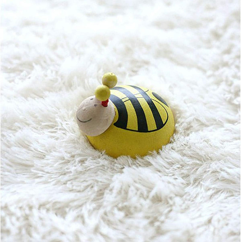Tinyboy-hbq Runder Teppiche Hochflor Teppich wohnzimmerteppich Langflor Teppiche für Wohnzimmer flau