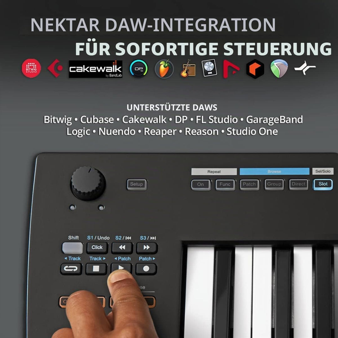 Nektar Impact GXP61 | USB MIDI Controller Keyboard with Nektar DAW Integration 61 Keys, 61 Keys