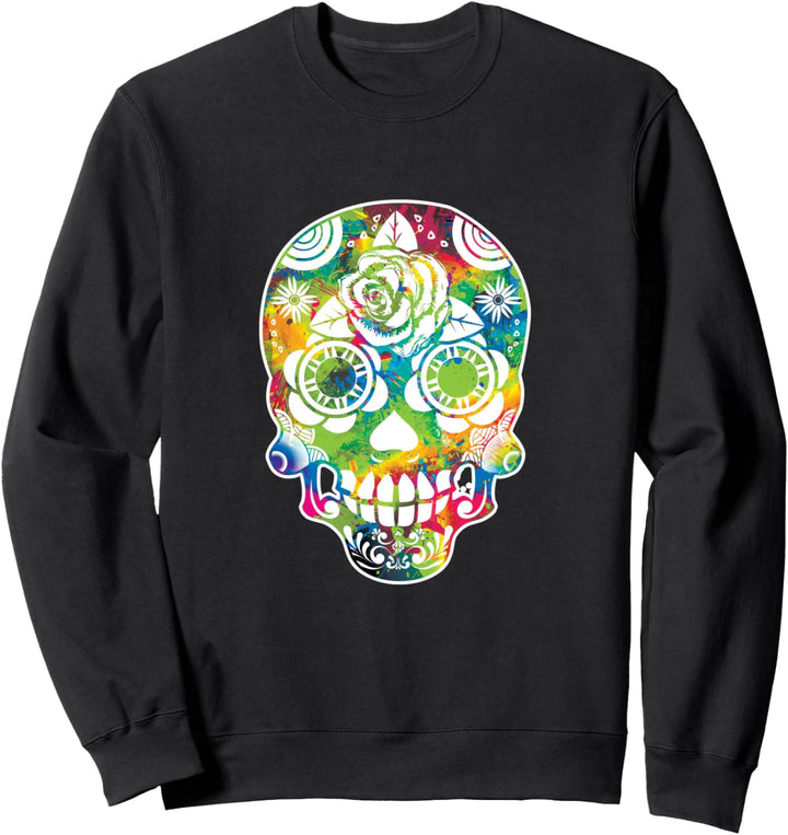 Day of the Dead Halloween Sugar Skull Men Women Gift Costume Sweatshirt