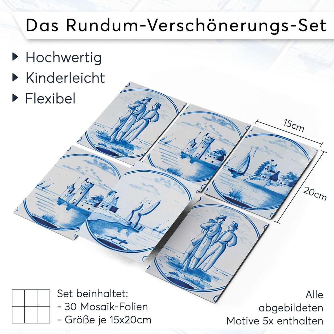 CREATISTO Klebefliesen Stickerfliesen Fliesenfolie - Aufkleber Sticker für Wandfliesen I Klebefliese