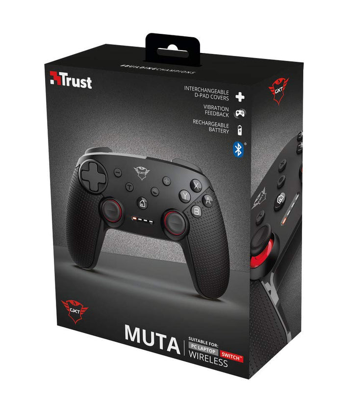Trust Gaming GXT 1230 Muta PC &amp; Nintendo Switch Controller Kabellos, Aufladbare Batterie, Bluetooth/