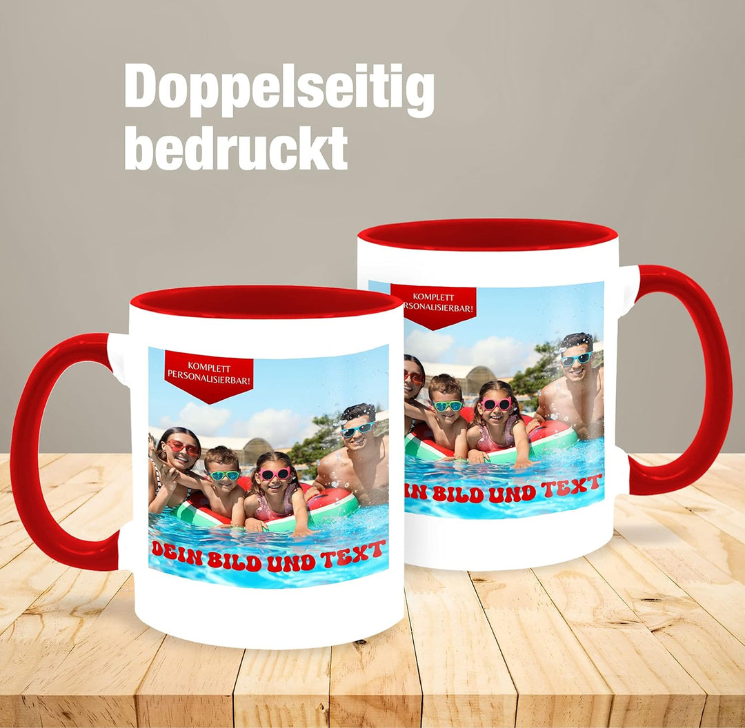 Tasse Tassen 325ml - Geschenk mit eigenem Foto und Text personalisiert I Eigenes Bild I Custom Photo