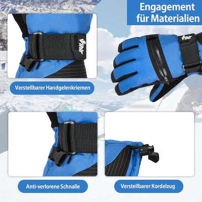 Vihir Winterhandschuhe Skihandschuhe Herren & Damen Thermo Handschuhe, Wasserdichte Touchscreen 3M T