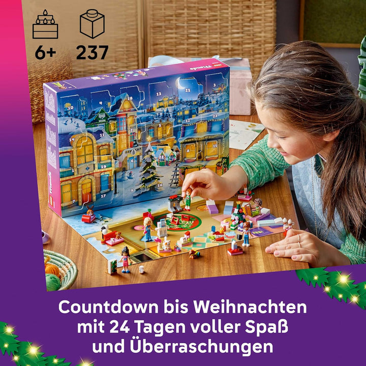 LEGO Friends Adventskalender 2025 - Weihnachten Spielzeug mit 24 Überraschungen inkl. 5 Minifiguren,