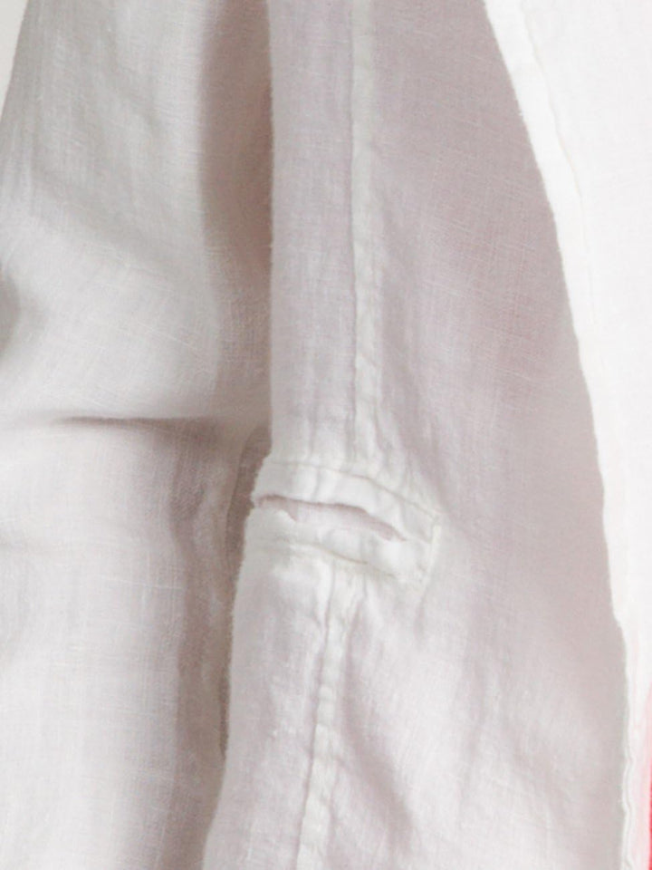 Caspar BZR004 kurzer Damen Leinen Sommer Blazer XS Weiss, XS Weiss