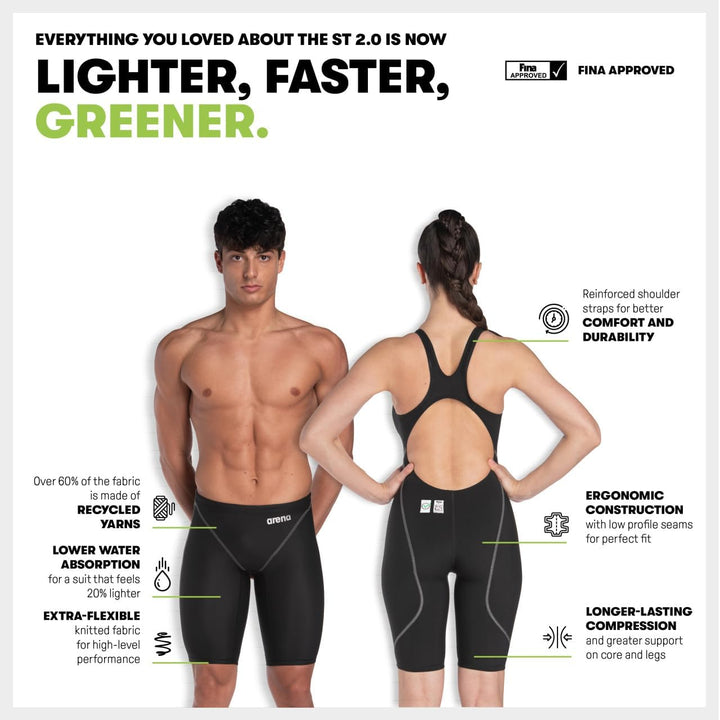 Arena Powerskin ST Next Jammer für Jungen, Aquamarin 140 Blau, 140 Blau