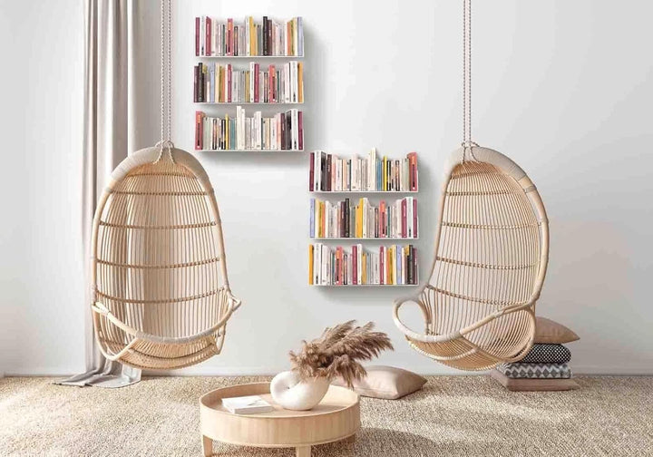 TEEbooks - CD und DVD Regal - 6er Set - Stahl - WEIss - 60x15x15cm Weiss Set mit 6 Regalen Einzigart