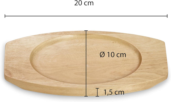 ECHTWERK Servierschale aus Gusseisen, Auflaufform mit Servierbrett, Grillpfanne, Bereits eingebrannt