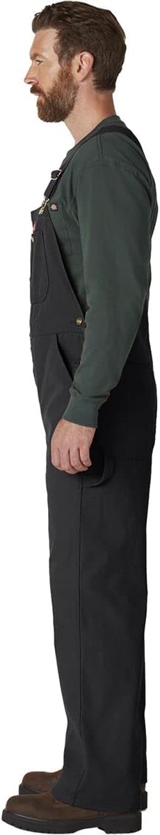 Dickies Herren Latzhose Duck Bib Overall 34W / 34L Schwarz Abgespült, 34W / 34L Schwarz Abgespült
