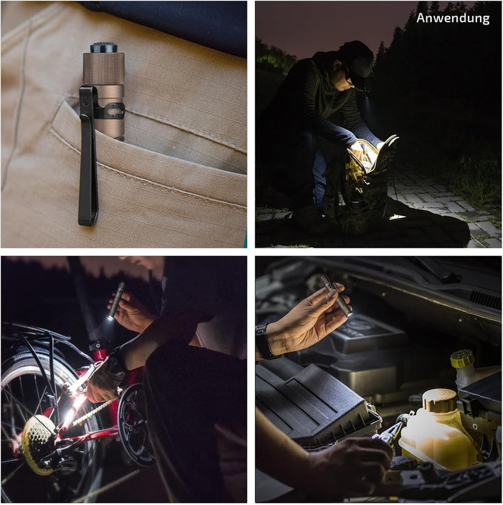 OLIGHT I3T Mini LED Taschenlampe 180 Lumen 60m Reichweite, kleine Lampe mit Endkappenschalter, Wasse
