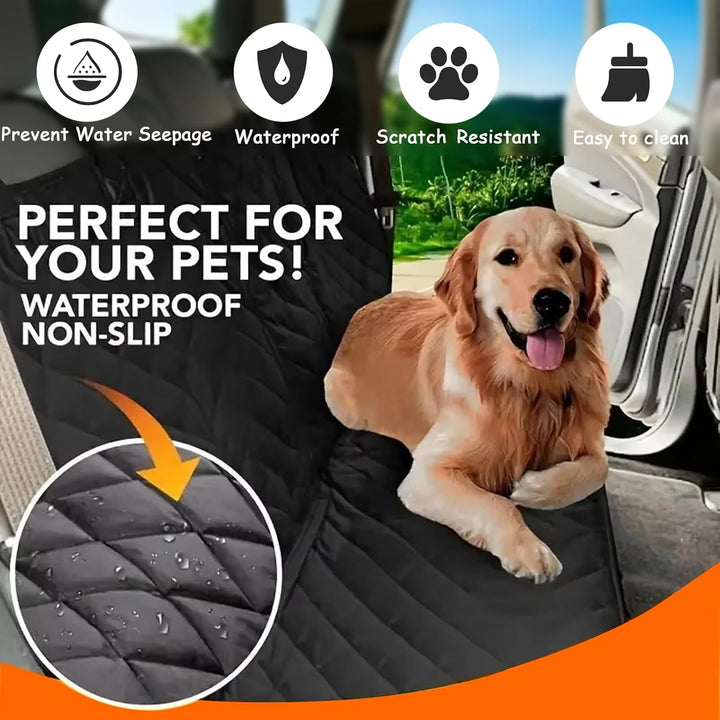 Yixinly Hundedecke Auto Rückbank 4-in-1, Haltbare Autoschondecke Hund Rücksitz 100% Wasserdicht Krat