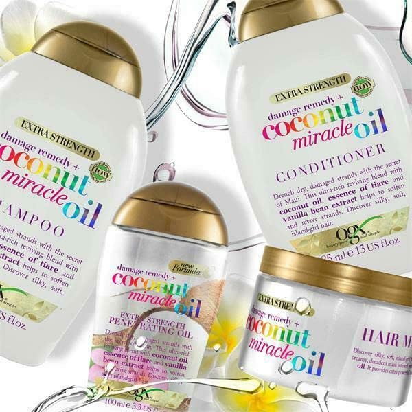 OGX Coconut Miracle Oil Extra Strength Penetrating Oil (100 ml), feuchtigkeitsspendendes Haaröl für