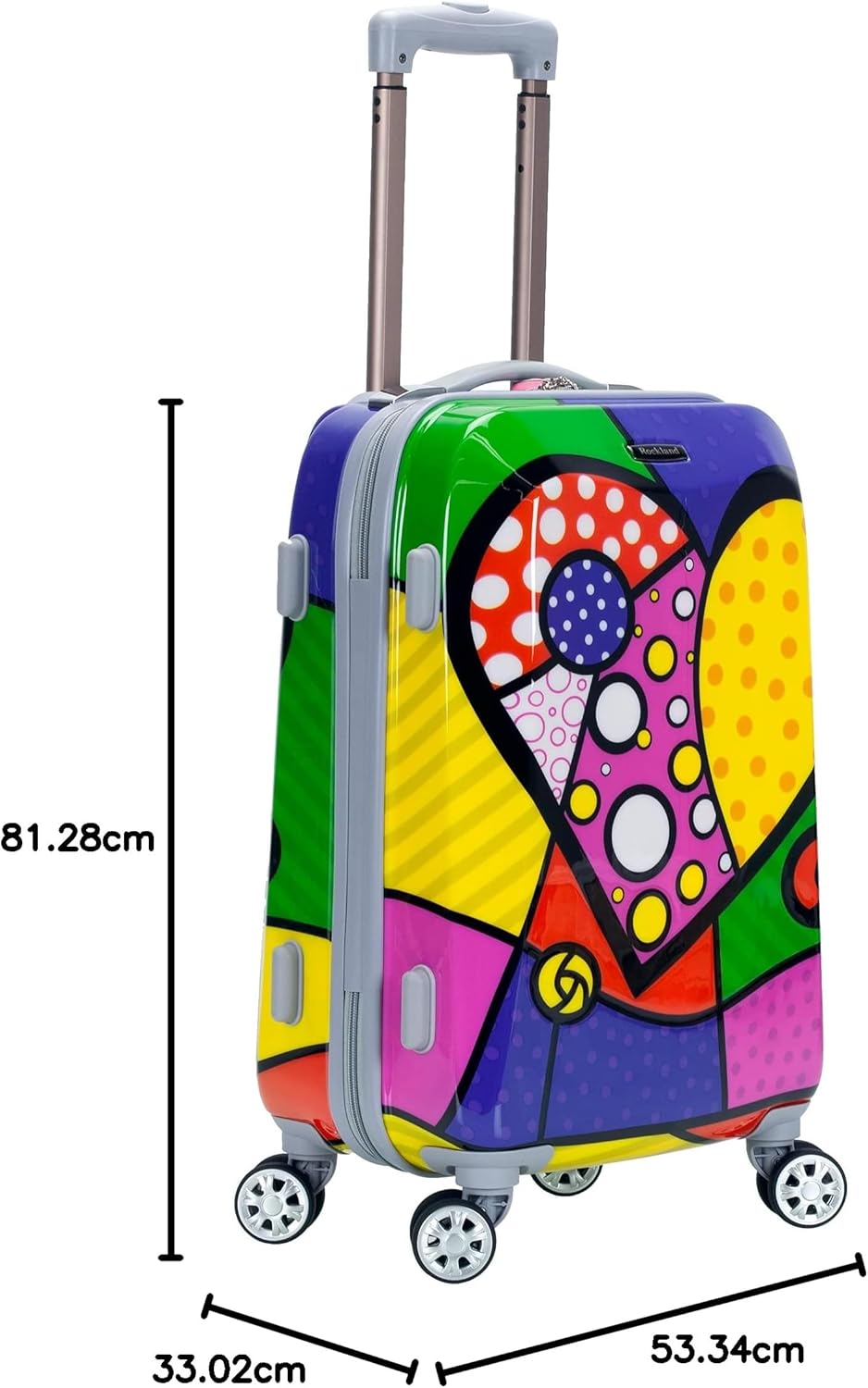 Rockland Departure Hartschalen-Koffer-Set mit Spinnrolle, 2-Piece Set (20/28) 2 Piece (20"/28") Herz