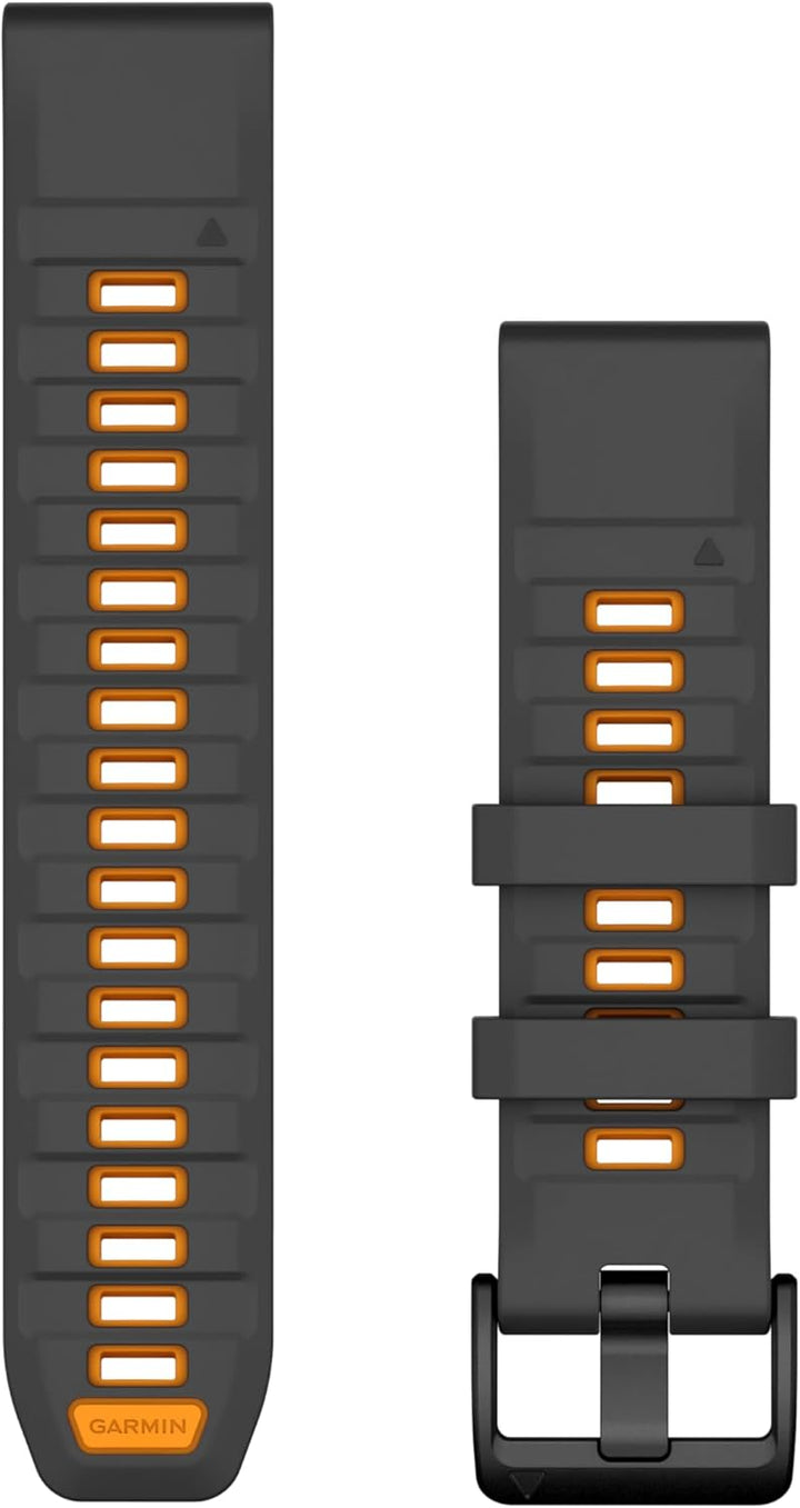 Garmin QuickFit, Silikonband, 20 mm, Schwarz/Kieselgrau, 22 mm