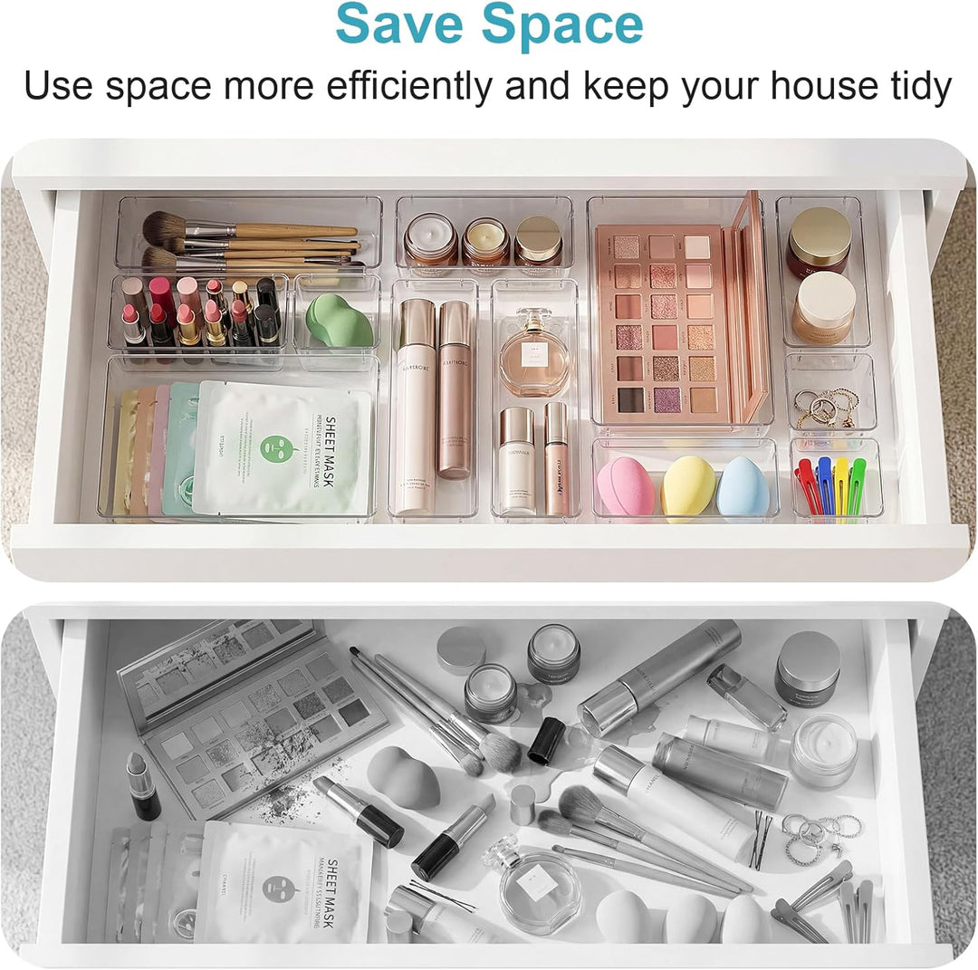 Radikor Schubladen Organizer -36 Stück Schminktisch Organizer in 4 Grössen, Drawer Organizer, Make U