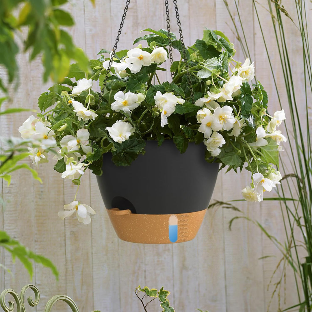 ZMTECH 30 cm Hängetopf für Pflanzen mit Bewässerungslippe 12 Zoll selbstbewässernder Pflanzentopf mi
