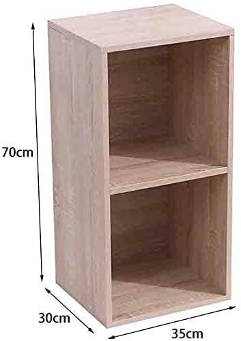 Etnicart - Doppelwürfel Aufbewahrungsbox Bücherregal Eiche 35x30x70cm MDF Holz Regal Design Büro Ein