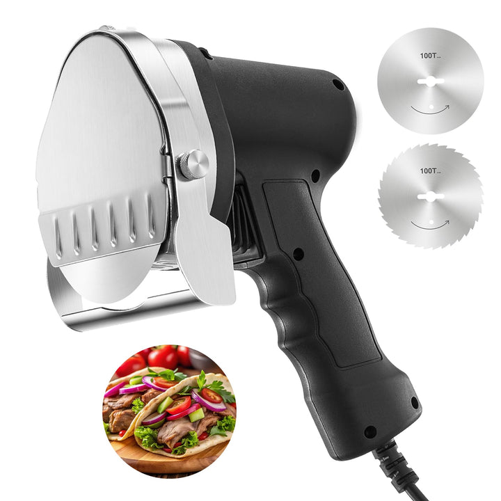 FOHERE Dönermesser Elektrisch Elektrisches Schawarma-Messer, 80W Türkisches Kebab-Messer, Kommerziel