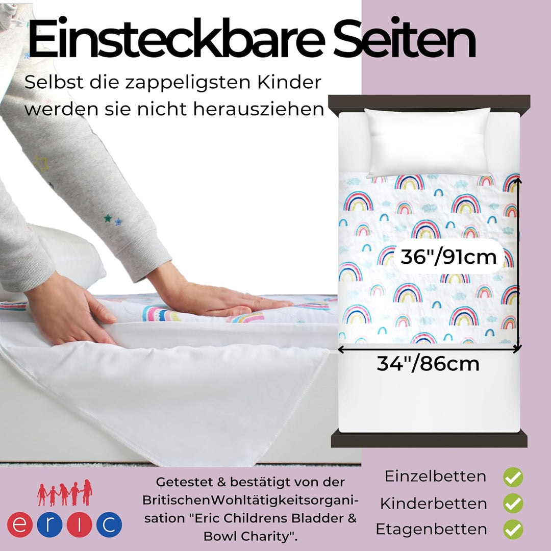 Hygge Sheets® Bettunterlage wasserdicht für Kinder | passend für Baby- & Kinderbett bis 90 cm Breite