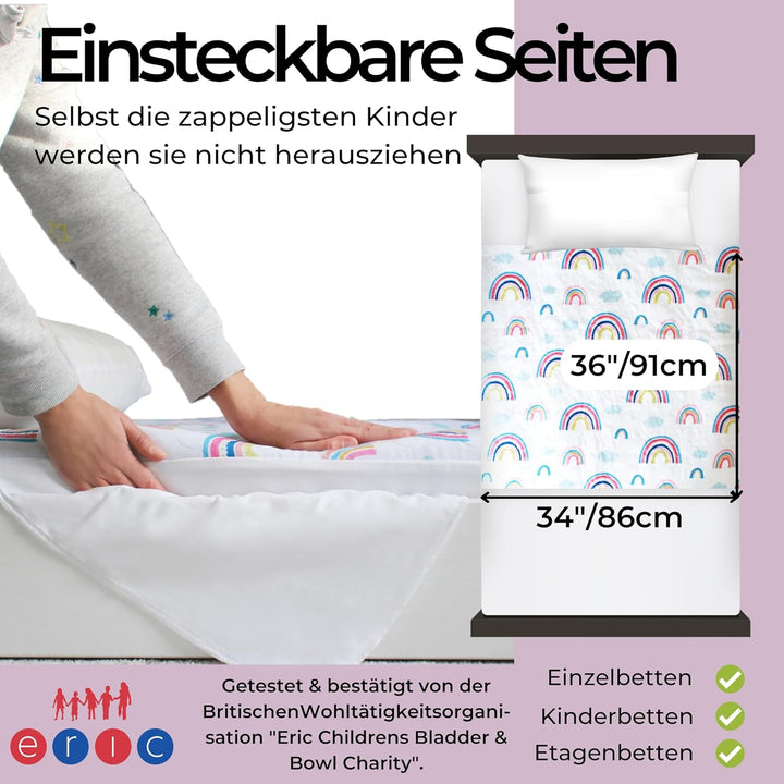 Hygge Sheets® Bettunterlage wasserdicht für Kinder | passend für Baby- & Kinderbett bis 90 cm Breite