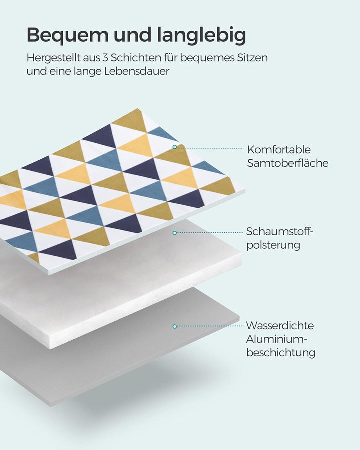 SONGMICS Picknickdecke, 200 x 150 cm, gross, Campingdecke, für Park, Garten, Strand, wasserdicht, fa
