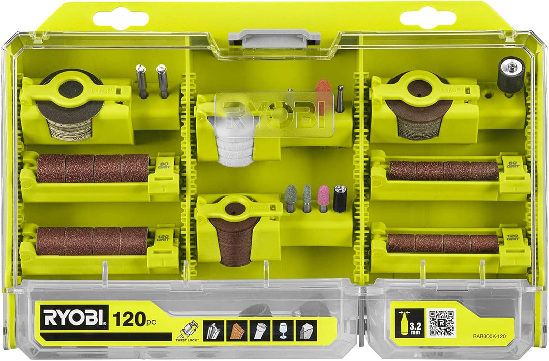 RYOBI Mehrzweck-Set, 120 tlg. RAR800K-120 Koffer 120 pcs, Koffer 120 pcs