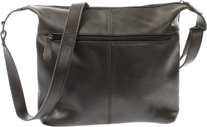 LECONI Schultertasche Damentasche Umhängetasche natur weiche Ledertasche Handtasche Damen Leder 33x2