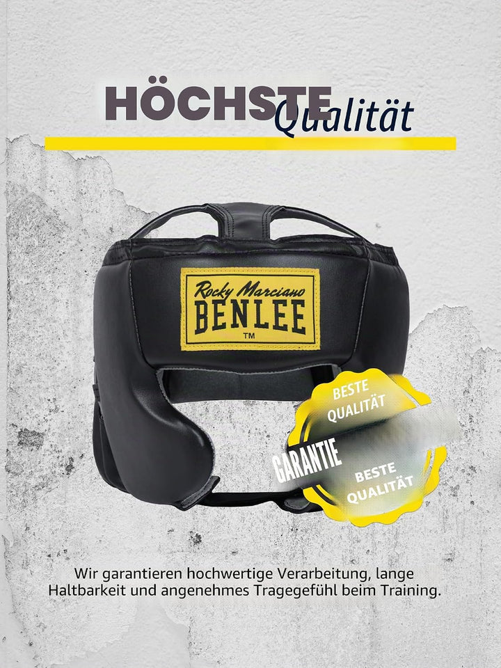 BENLEE Kopfschutz aus Kunstleder Mike S/M Schwarz, S/M Schwarz