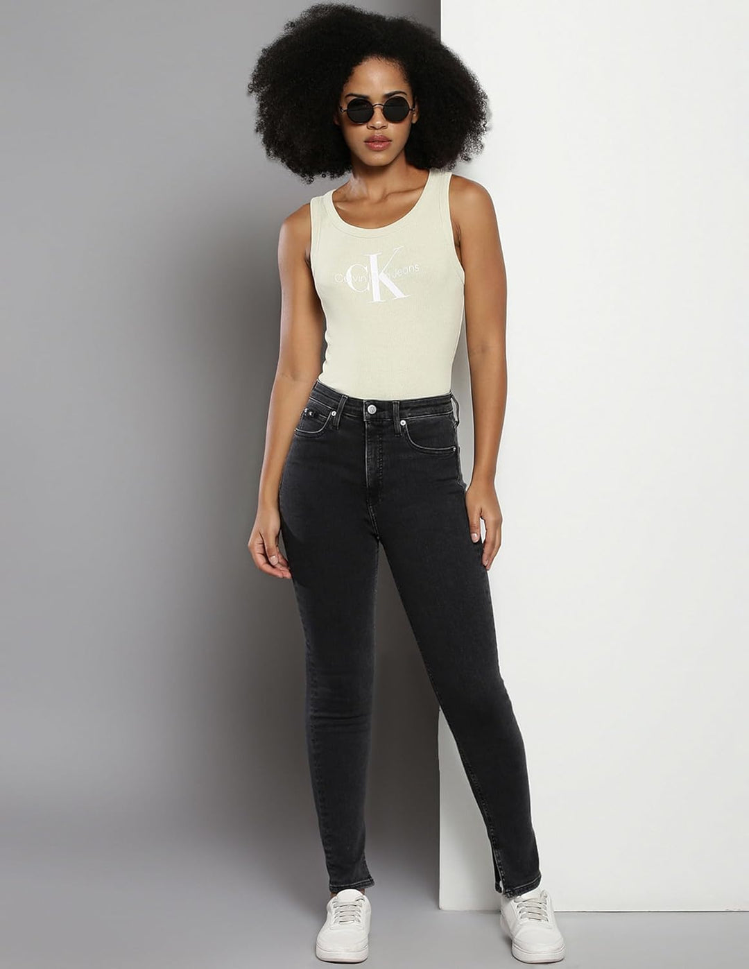 Calvin Klein Jeans Damen Hosen 24W / 30L Denim (Denim Black), 24W / 30L Denim (Denim Black)