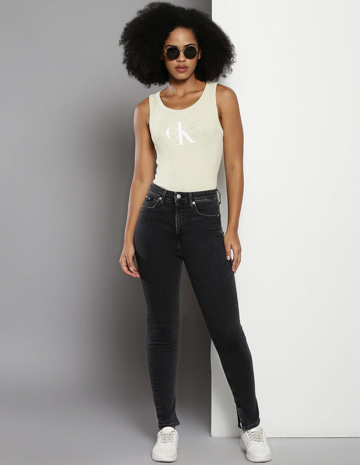 Calvin Klein Jeans Damen Hosen 24W / 30L Denim (Denim Black), 24W / 30L Denim (Denim Black)