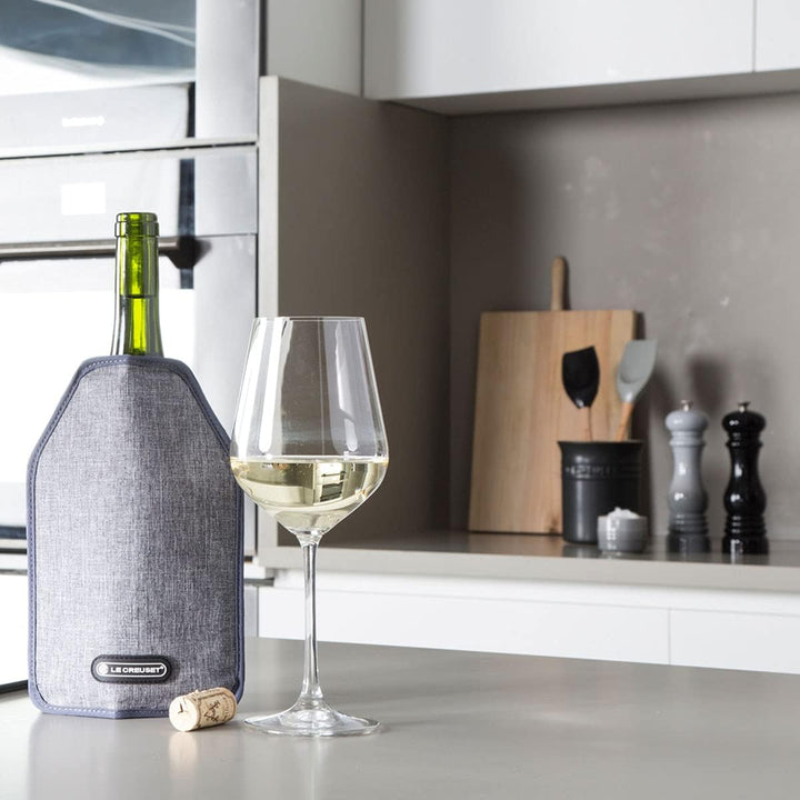 Le Creuset Aktiv-Weinkühler für Wein oder Champagner, WA 126, Perlgrau, 59142013206468, Grey Linen,