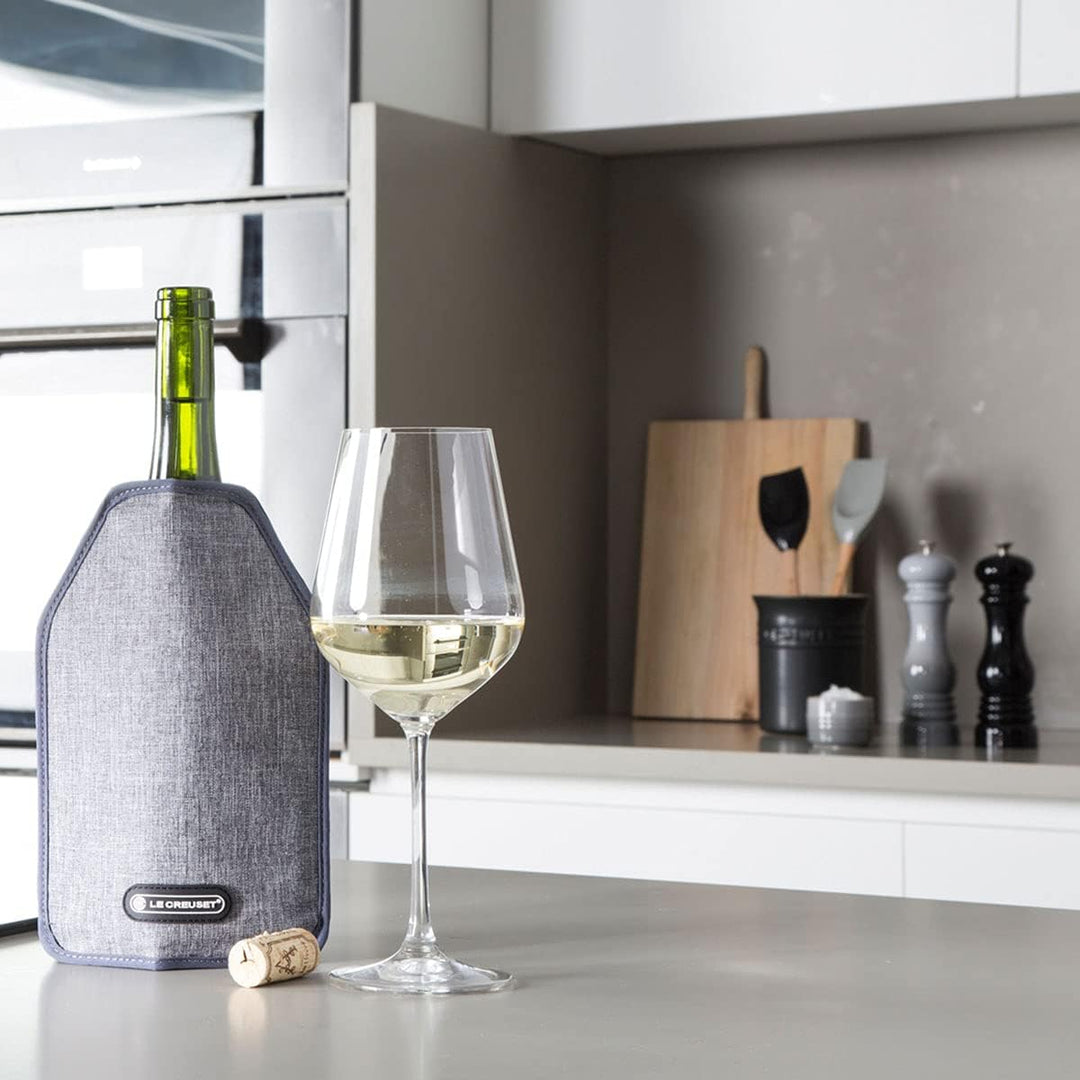 Le Creuset Aktiv-Weinkühler für Wein oder Champagner, WA 126, Perlgrau, 59142013206468 (Packung mit