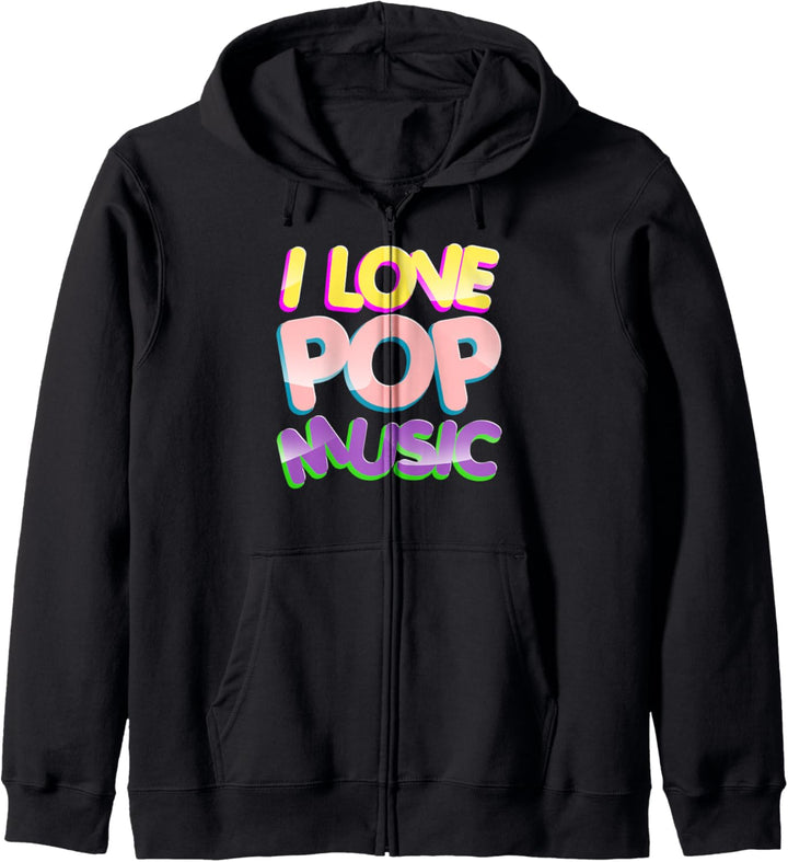 Ich liebe Pop Music DJ Cool Urban Style Geschenk T Shirt Kapuzenjacke
