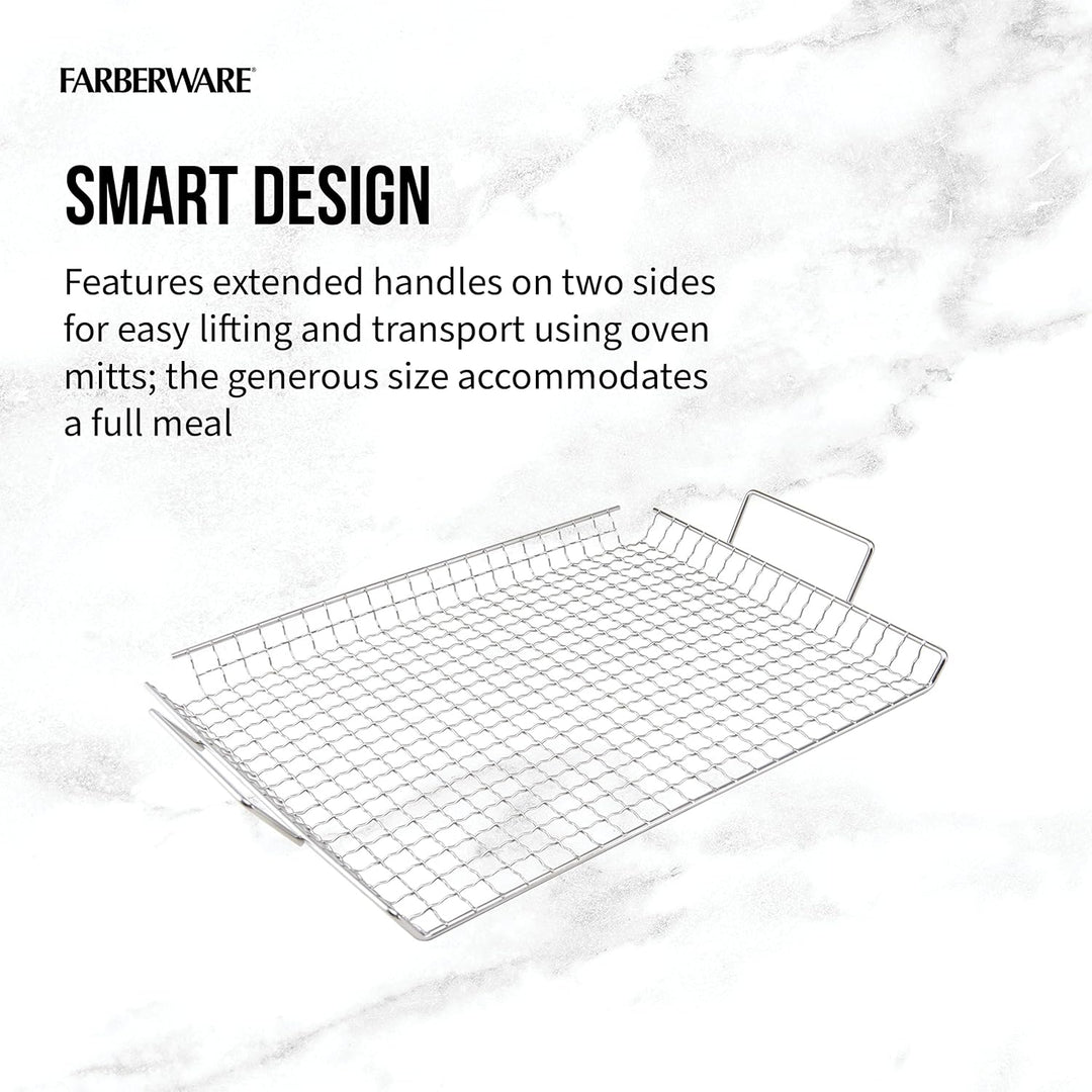 Farberware Grillaufsatz aus Edelstahl 5275952 Draht-Grillaufsatz, Draht-Grillaufsatz
