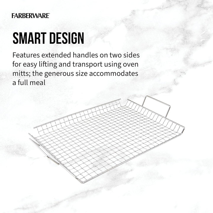 Farberware Grillaufsatz aus Edelstahl 5275952 Draht-Grillaufsatz, Draht-Grillaufsatz