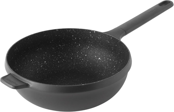BergHOFF Gem Bratpfanne mit hohem Rand, antihaftbeschichtet, induktionsgeeignet, 24 cm, schwarz 24 x