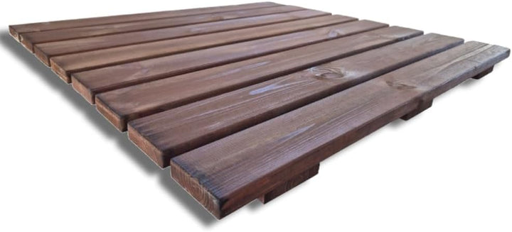 Rutschfeste Duschmatte aus Holz, 78 x 78 cm, 4,4 cm dick, braun 78x78 cm, 78x78 cm