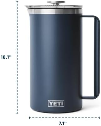 YETI Rambler Stempelkanne Mit DuraSip Keramikbeschichtung, Navy, 64 oz (1.9 L), Navy
