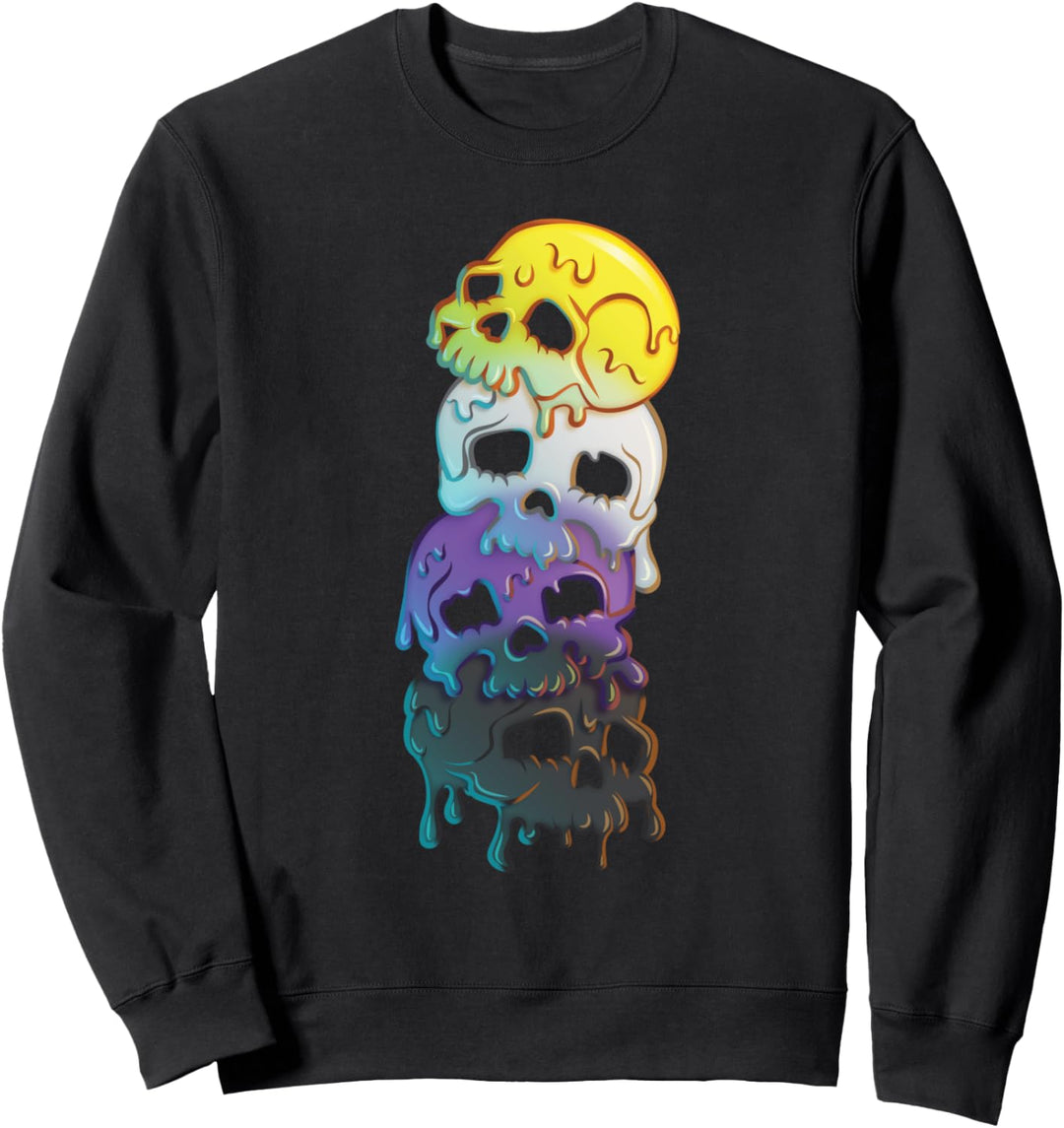 Non-Binary Pride-Flagge Gothik-Schädel Nonbinary Sweatshirt
