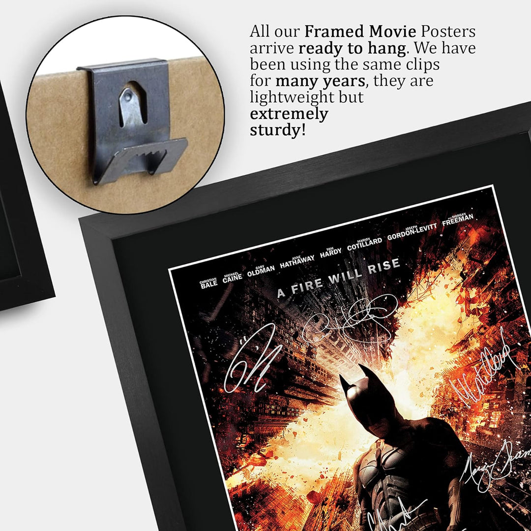 HWC Trading The Dark Knight Rises A3 Gerahmte Signiert Gedruckt Autogramme Bild Druck-Fotoanzeige Ge