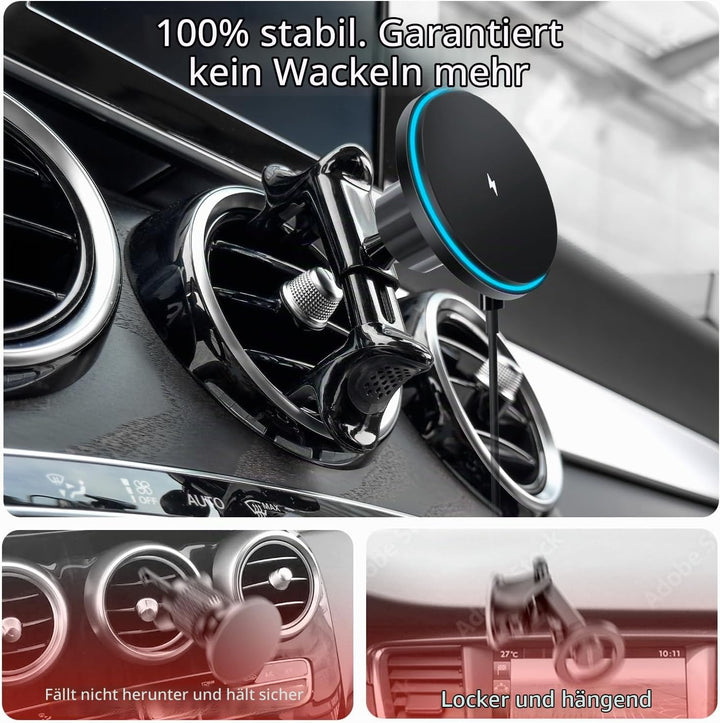 15W für Magsafe Autohalterung Handyhalterung Auto mit Ladefunktion, Runde Lüftung Für Mercede Benz A