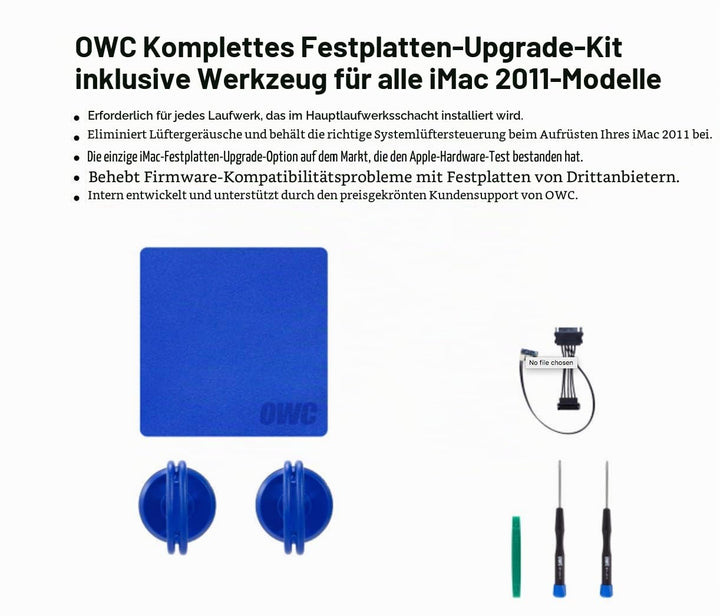 OWC Inline-Kabel für die Aufrüstung des digitalen Thermosensor-Festplattenkabels und Installationswe