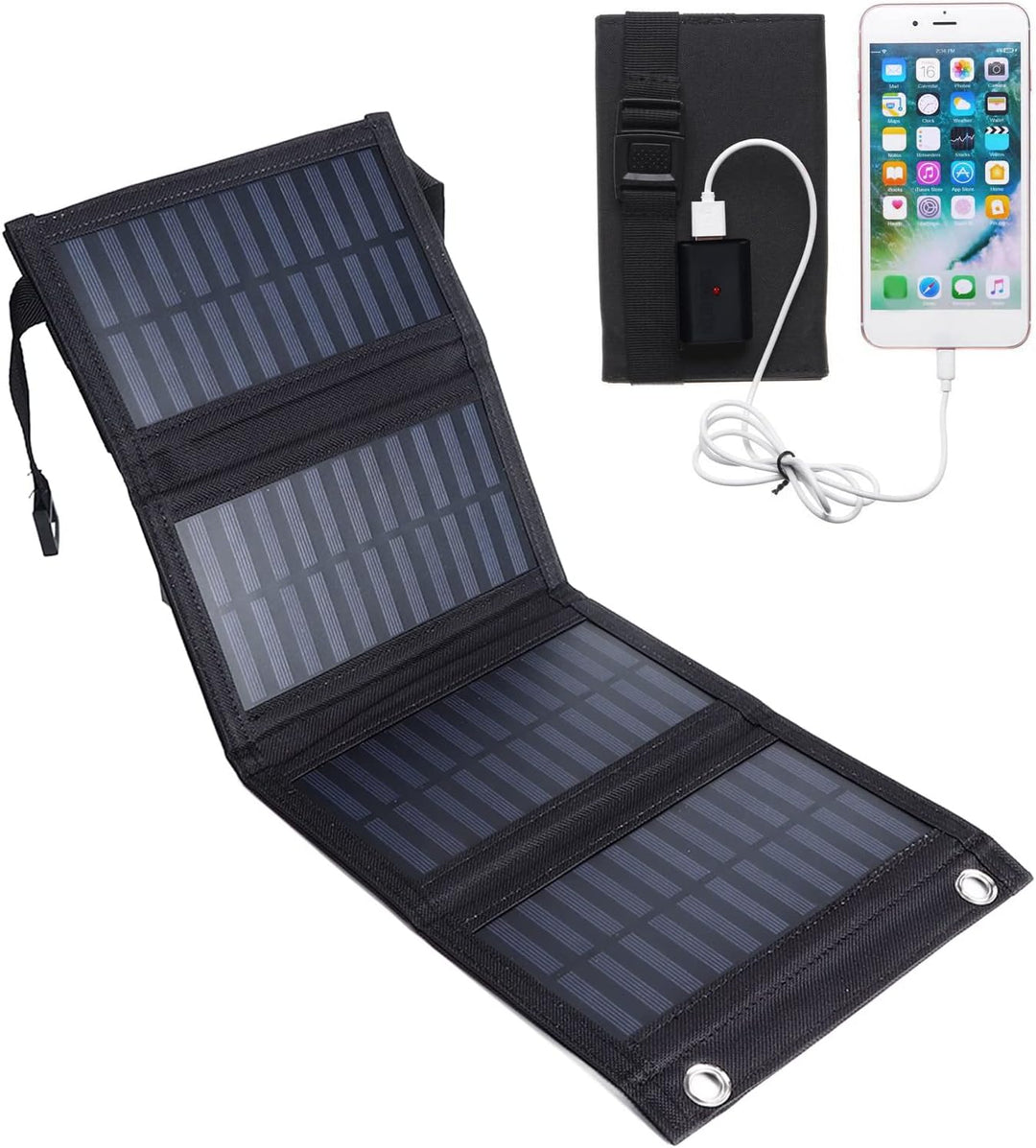 Haofy Solarpanel-Ladegerät 20 W 5,5 V Faltbares Tragbares Solarladegerät mit Starker Ausgangsleistun