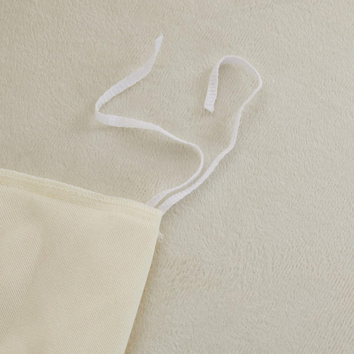 Luofanfei Winter Bettwäsche Flauschig 155x220 Plüsch Warme Bettbezug Set Beige Creme Fleece Flanell