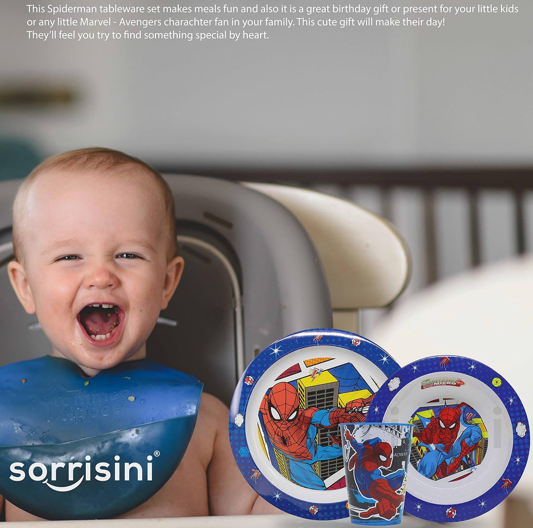 Kindergeschirr set Spiderman, Wiederverwendbares geschirr Set, Kinder Essgeschirr, Microwaveable pla